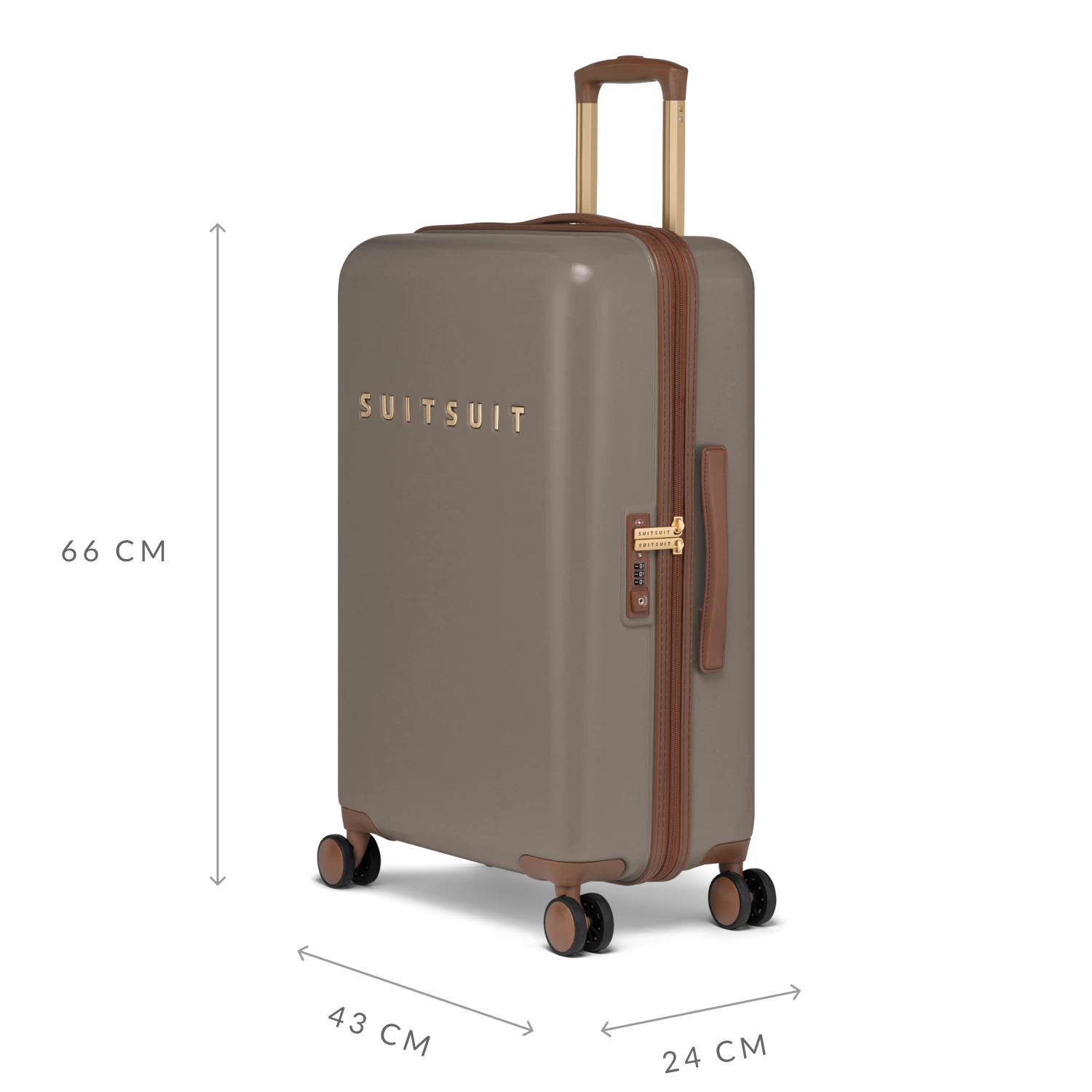 Fab Seventies - Taupe - Reiskoffer (66 Cm) 5 Fab Seventies - Taupe - Reiskoffer (66 Cm) - Afbeelding 3